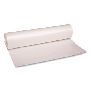 Recycled Low-Density Polyethylene Can Liners, 56 gal, 1.4 mil, 43" x 47", Clear, 10 Bags/Roll, 10 Rolls/Carton