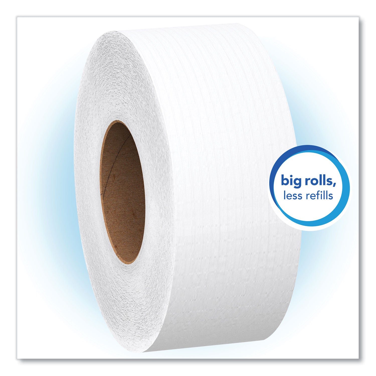 Essential JRT Jumbo Roll Bathroom Tissue, Septic Safe, 1-Ply, White, 3.55" x 2,000 ft, 12 Rolls/Carton - 
