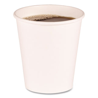 Paper Hot Cups, 10 oz, White, 50 Cups/Sleeve, 20 Sleeves/Carton