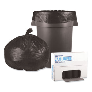Low-Density Waste Can Liners, 56 gal, 0.6 mil, 43" x 47", Black, 25 Bags/Roll, 4 Rolls/Carton