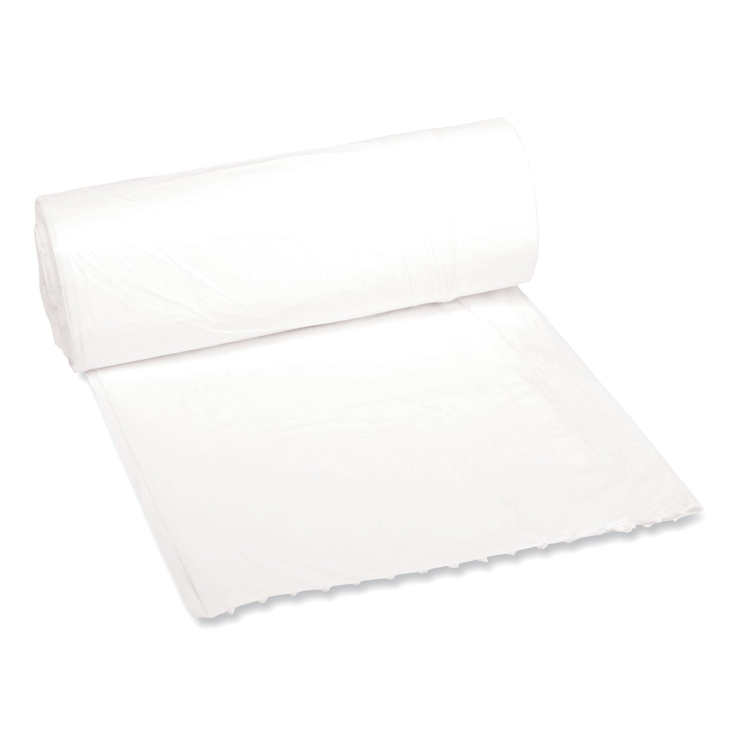 Low-Density Waste Can Liners, 16 gal, 0.4 mil, 24" x 32", White, 25 Bags/Roll, 20 Rolls/Carton