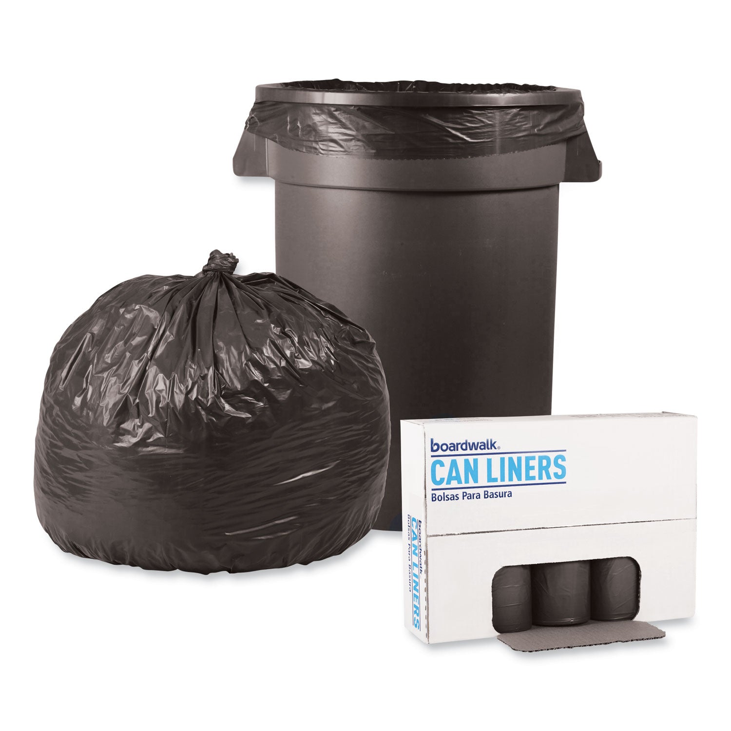 low-density-waste-can-liners-33-gal-11-mil-33-x-39-gray-25-bags-roll-4-rolls-carton_bwk3339seh - 4