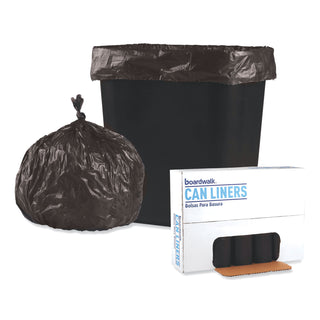 Low-Density Waste Can Liners, 16 gal, 0.35 mil, 24" x 32", Black, 50 Bags/Roll, 10 Rolls/Carton
