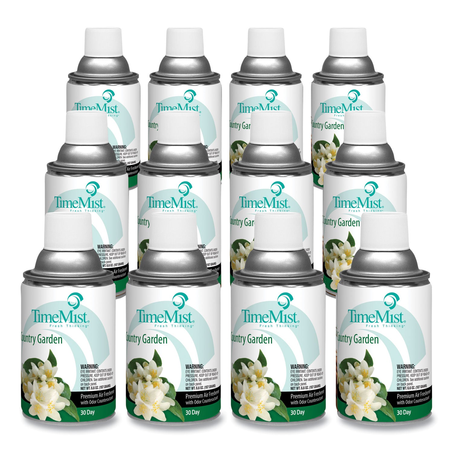 Premium Metered Air Freshener Refill, Country Garden, 6.6 oz Aerosol Spray, 12/Carton - 1