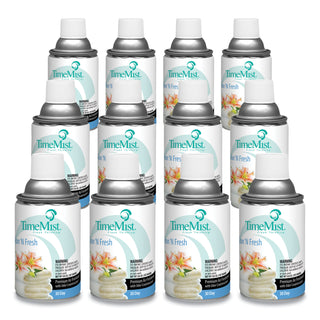 Premium Metered Air Freshener Refill, Clean N Fresh, 7.1 oz Aerosol Spray, 12/Carton - 1