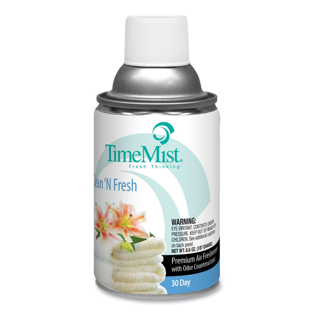 Premium Metered Air Freshener Refill, Clean N Fresh, 7.1 oz Aerosol Spray, 12/Carton - 2