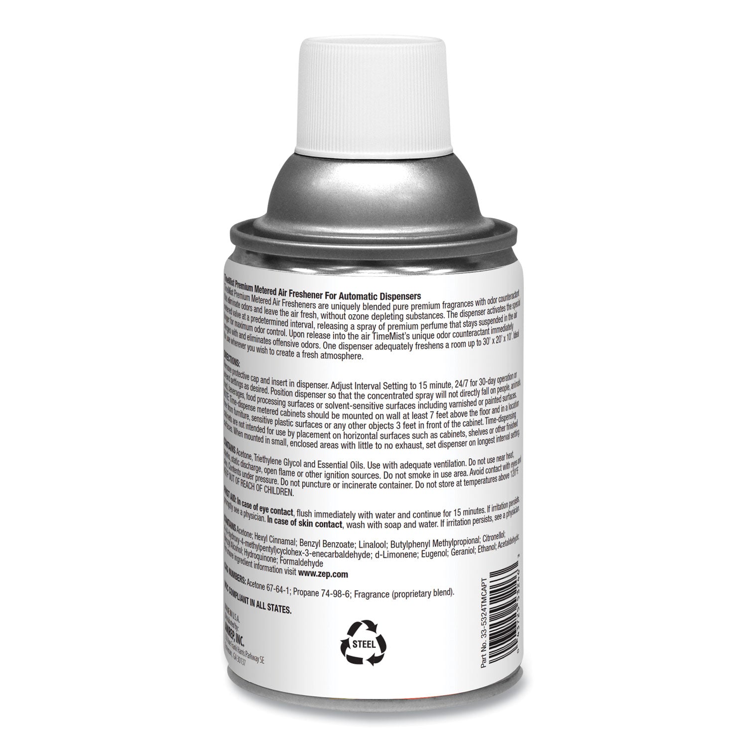 Premium Metered Air Freshener Refill, Caribbean Waters, 6.6 oz Aerosol Spray 12/Carton - 3