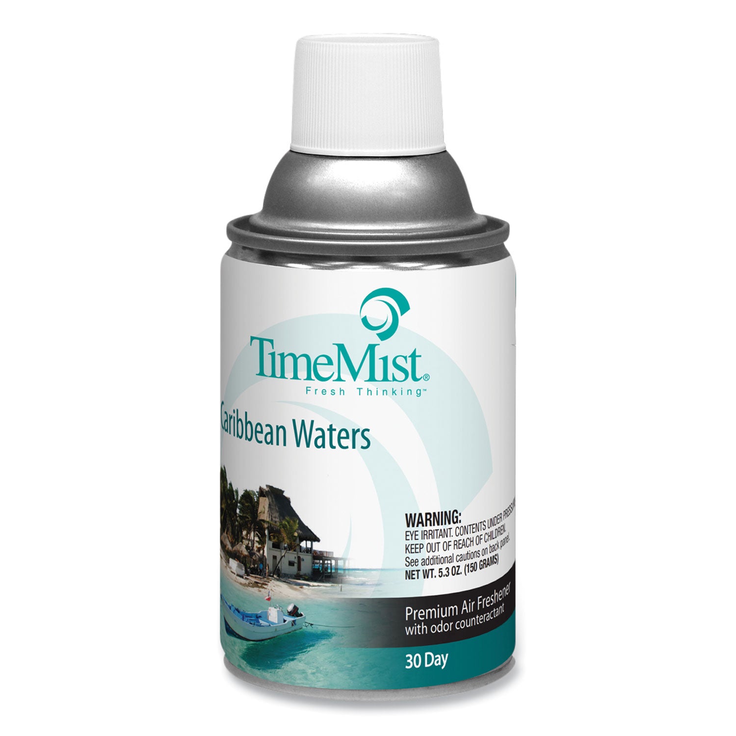 Premium Metered Air Freshener Refill, Caribbean Waters, 6.6 oz Aerosol Spray 12/Carton - 2