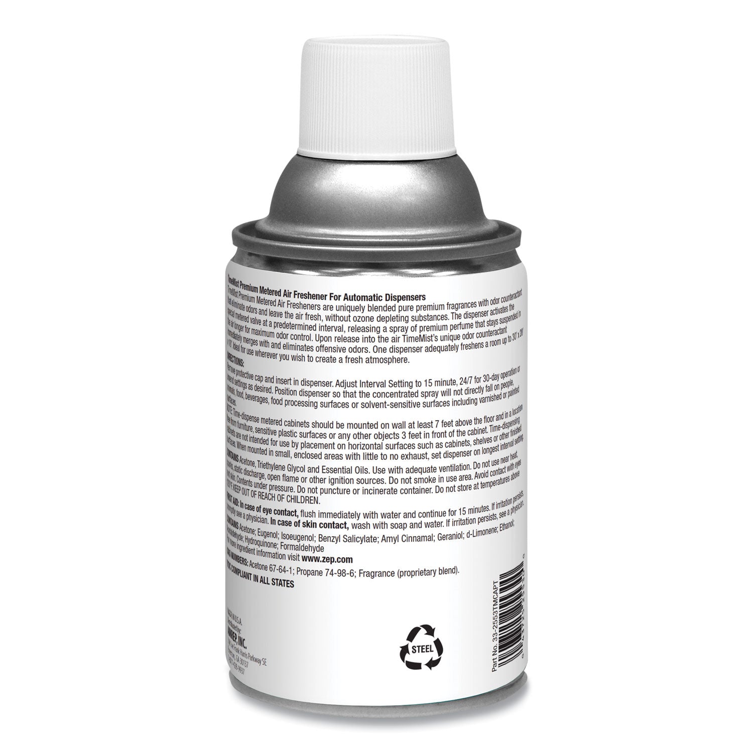 Premium Metered Air Freshener Refill, Spring Flowers, 5.3 oz Aerosol Spray, 12/Carton - 3