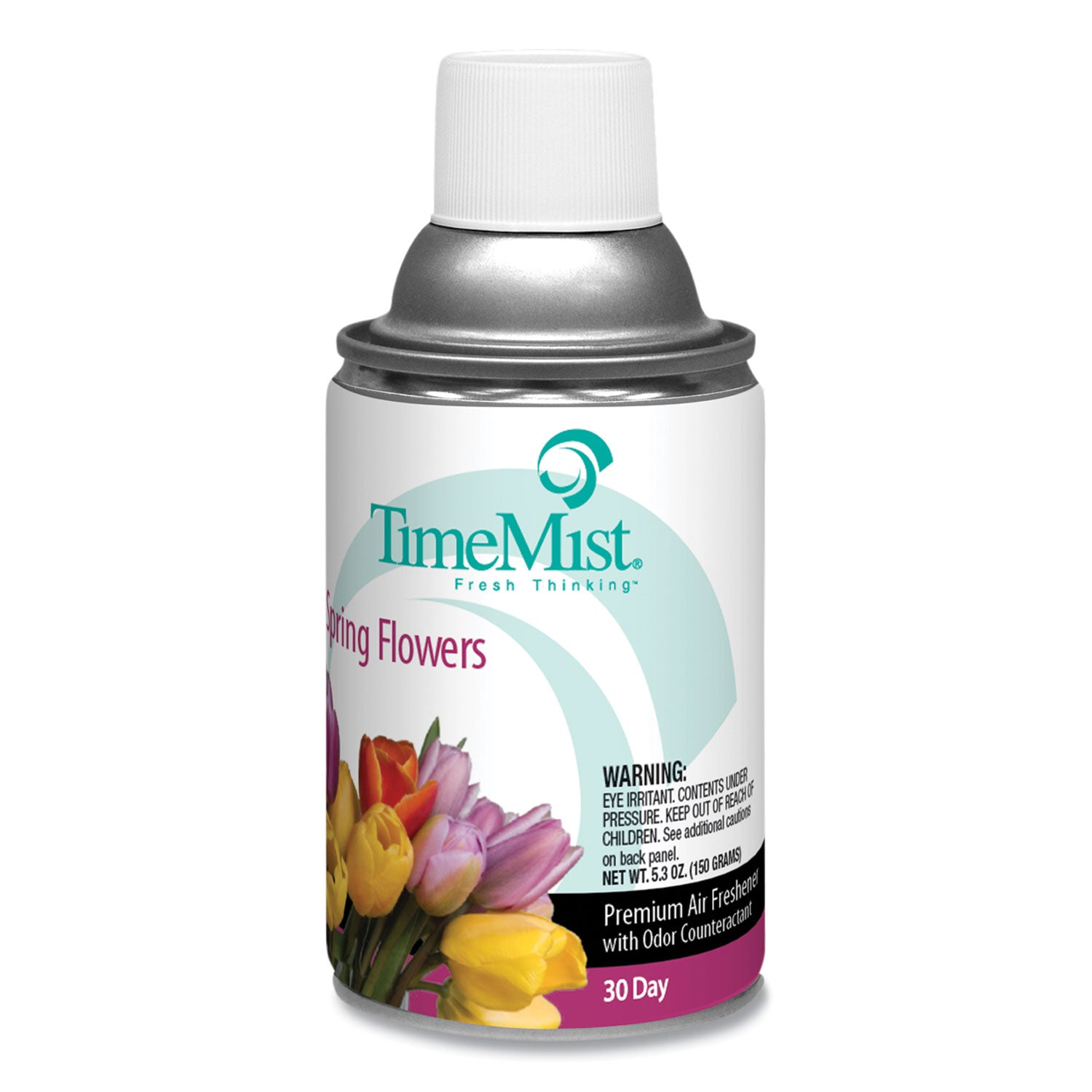 Premium Metered Air Freshener Refill, Spring Flowers, 5.3 oz Aerosol Spray, 12/Carton - 2