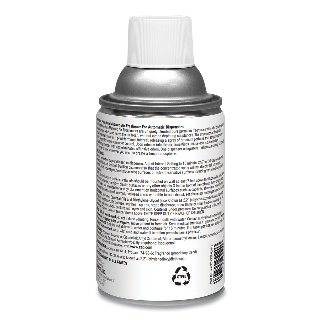 Premium Metered Air Freshener Refill, Baby Powder, 5.3 oz Aerosol Spray, 12/Carton - 3