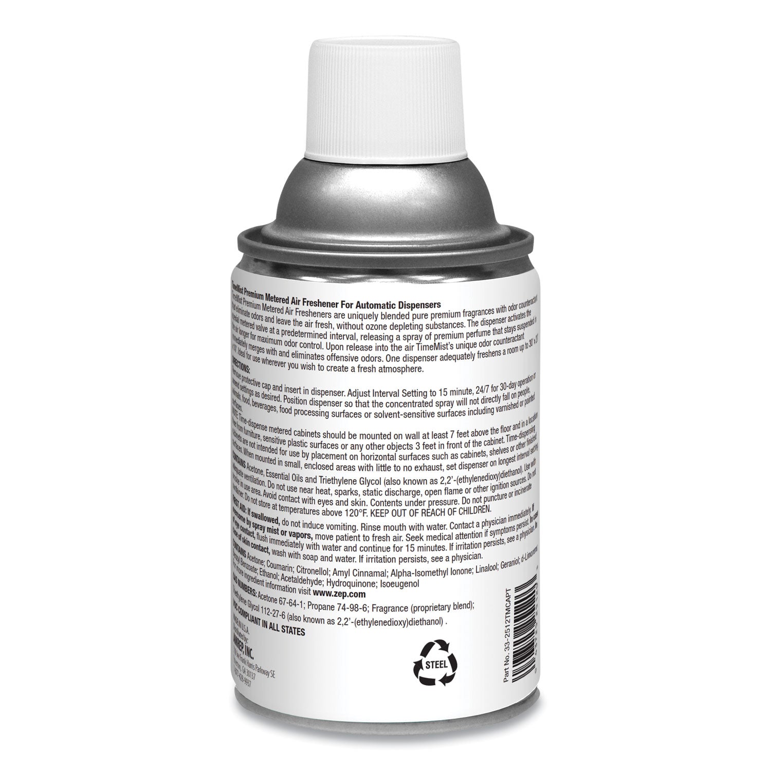 Premium Metered Air Freshener Refill, Baby Powder, 5.3 oz Aerosol Spray, 12/Carton - 3
