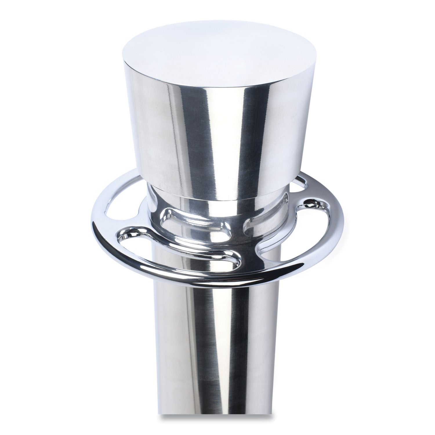 Tatco Heavy-duty Posts for Stanchion - Stainless Steel 41" Post Black Rope - Chrome - 2 / Box