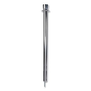 Tatco Heavy-duty Posts for Stanchion - Stainless Steel 41" Post Black Rope - Chrome - 2 / Box