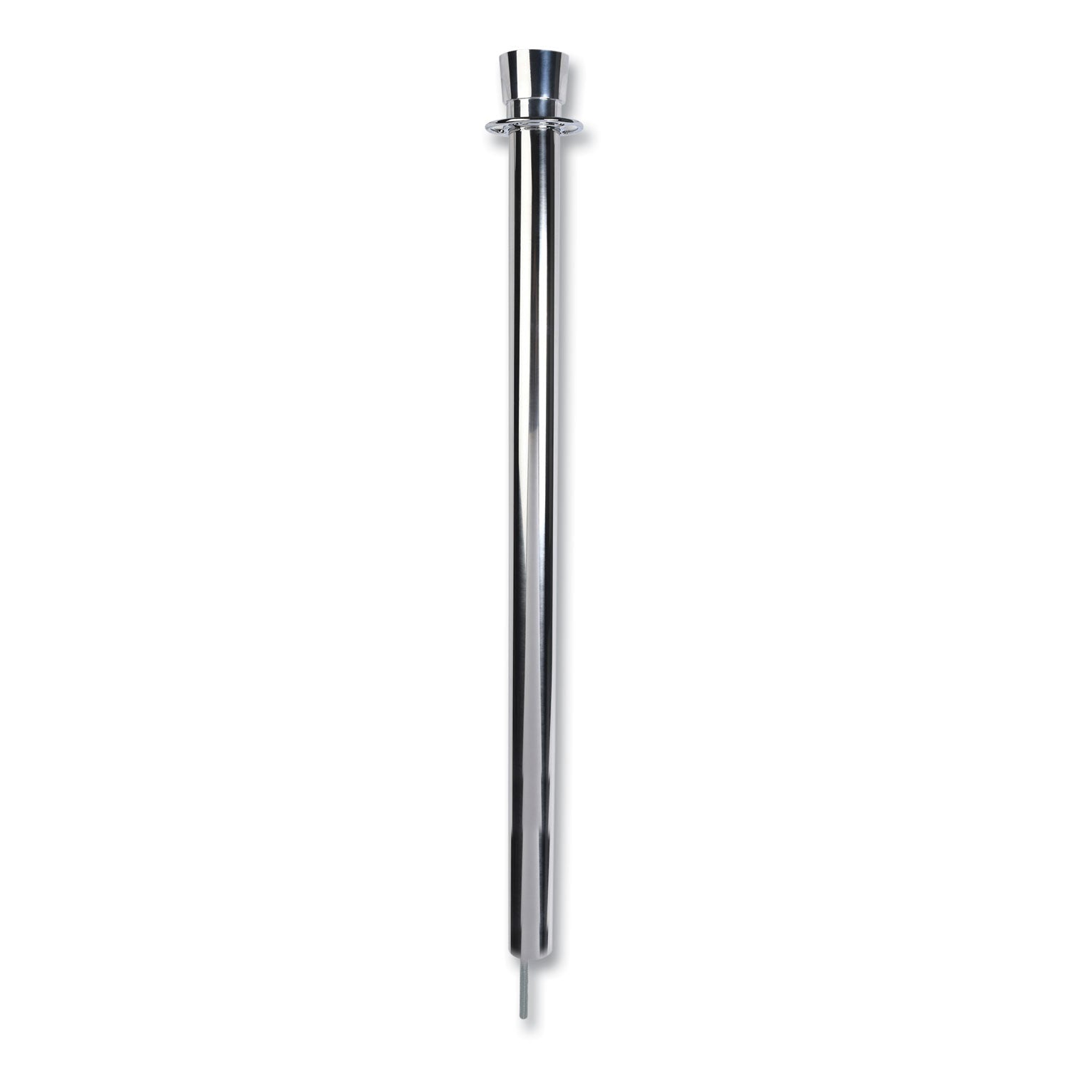 Tatco Heavy-duty Posts for Stanchion - Stainless Steel 41" Post Black Rope - Chrome - 2 / Box