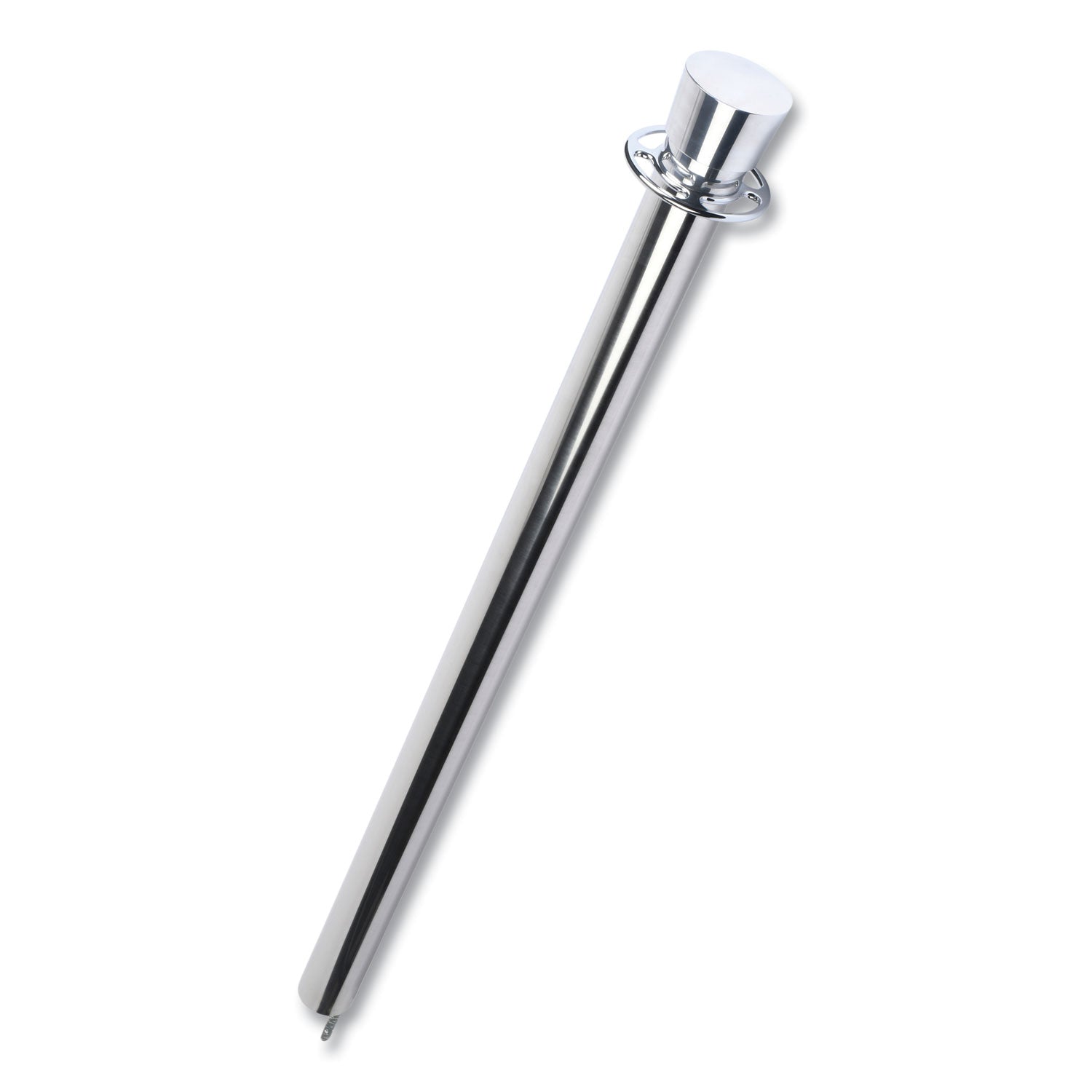 Tatco Heavy-duty Posts for Stanchion - Stainless Steel 41" Post Black Rope - Chrome - 2 / Box - 3