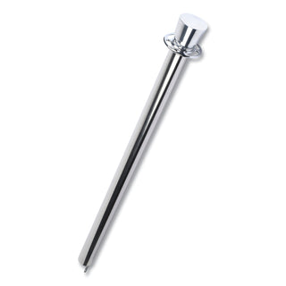 Tatco Heavy-duty Posts for Stanchion - Stainless Steel 41" Post Black Rope - Chrome - 2 / Box