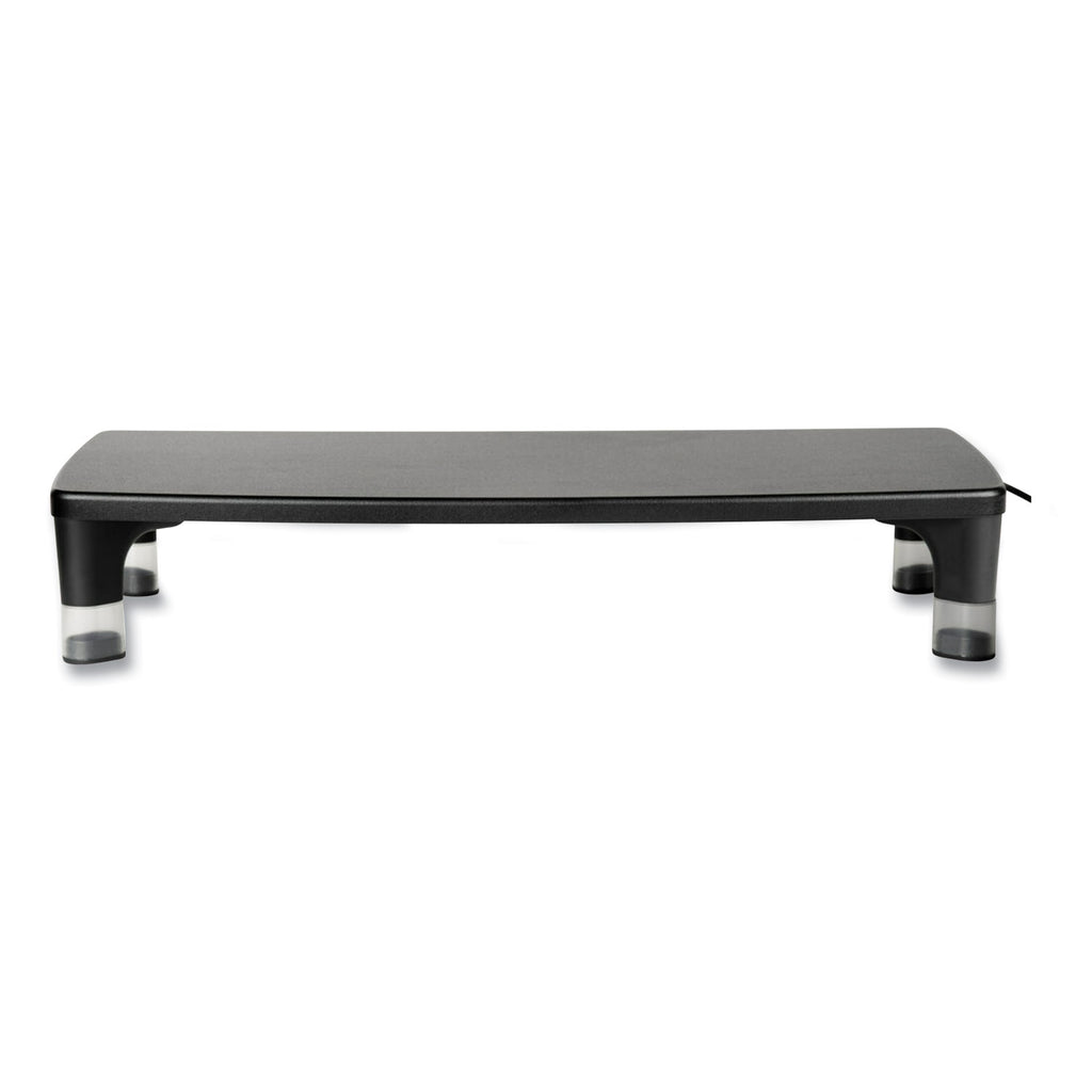 Monitor Stand MS100B, 21.6 x 9.4 x 2.7 to 3.9, Black/Clear, Supports 33 lb