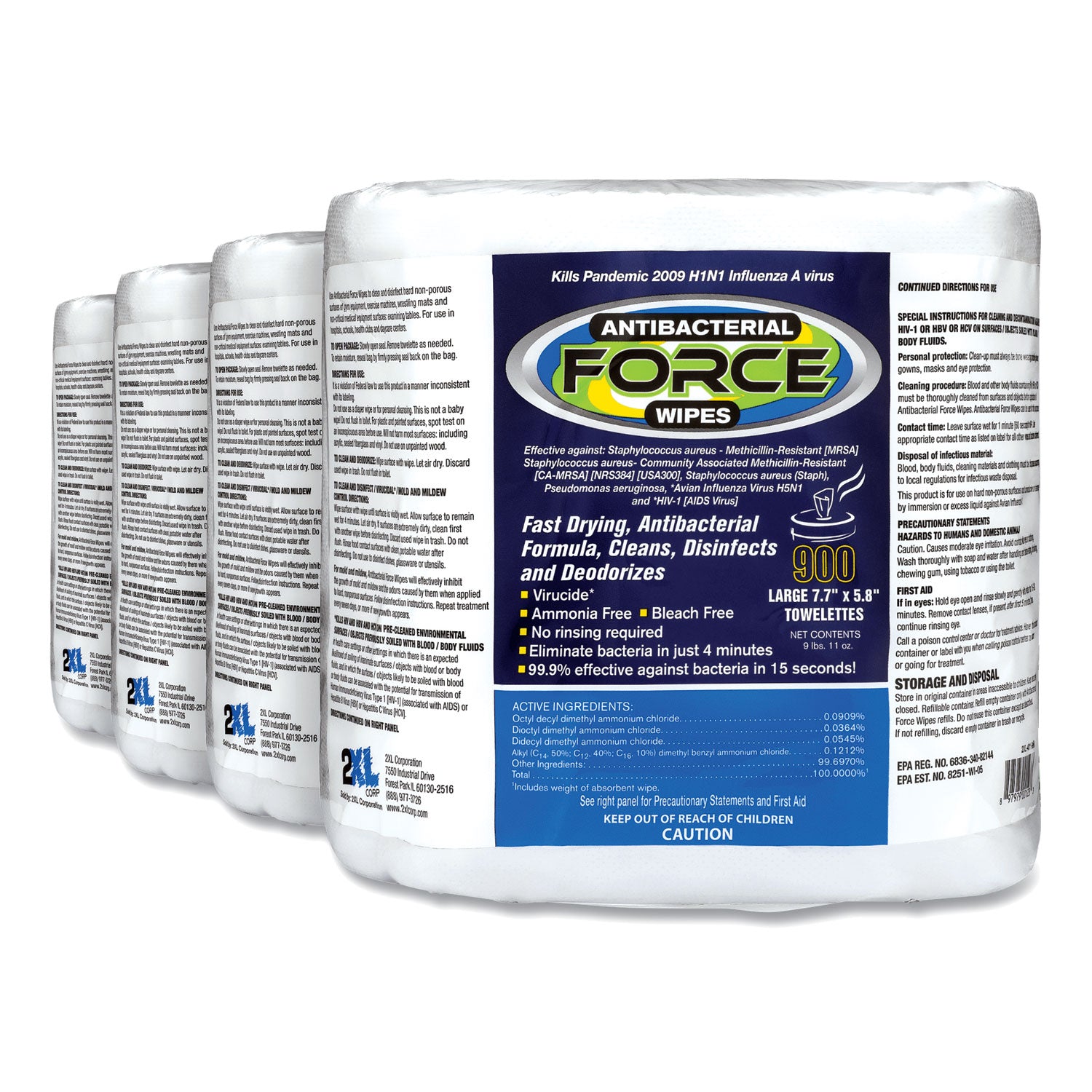 force-disinfecting-wipes-refill-1-ply-6-x-8-unscented-white-900-pack-4-packs-carton_txll4014 - 3
