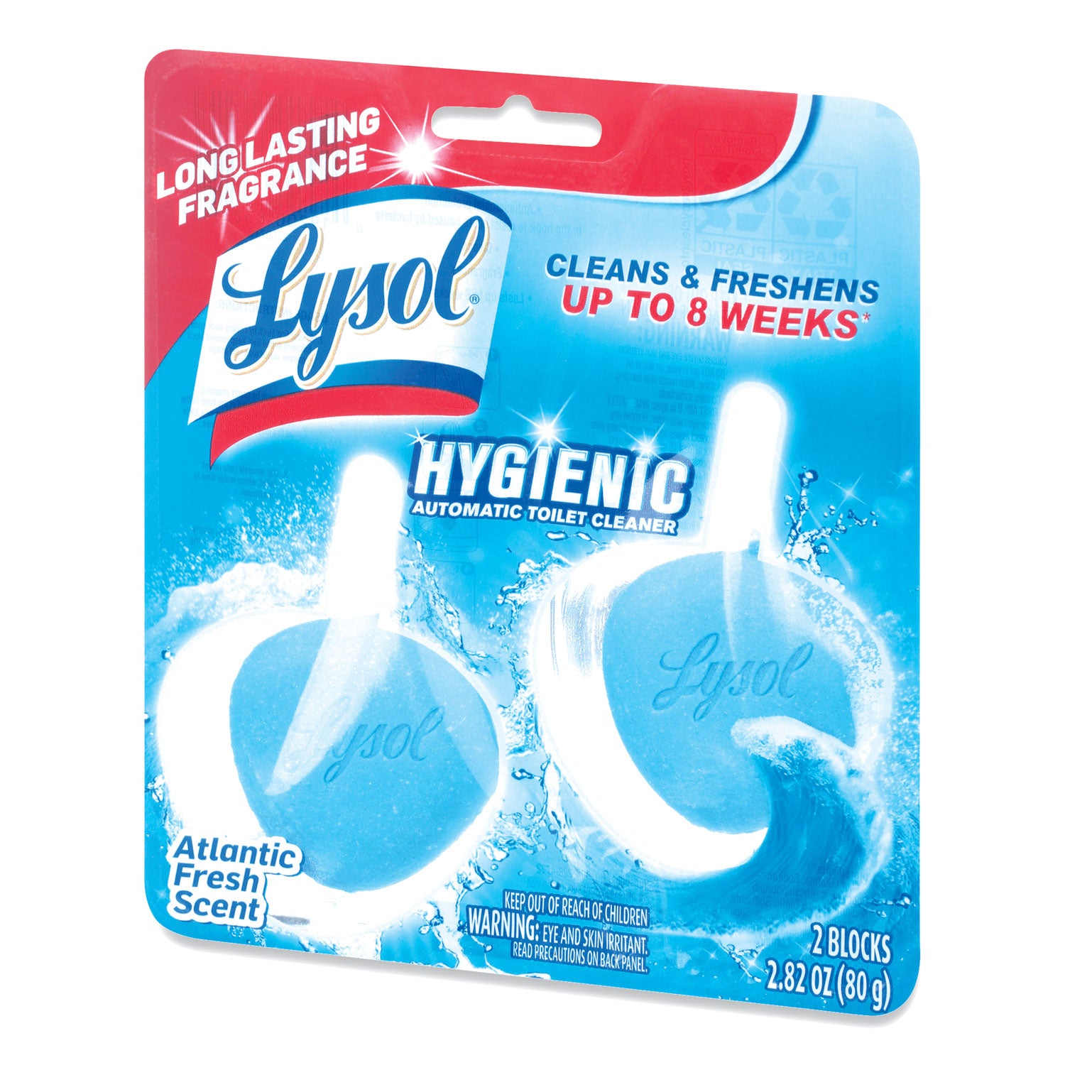 Hygienic Automatic Toilet Bowl Cleaner, Atlantic Fresh, 2/Pack - 