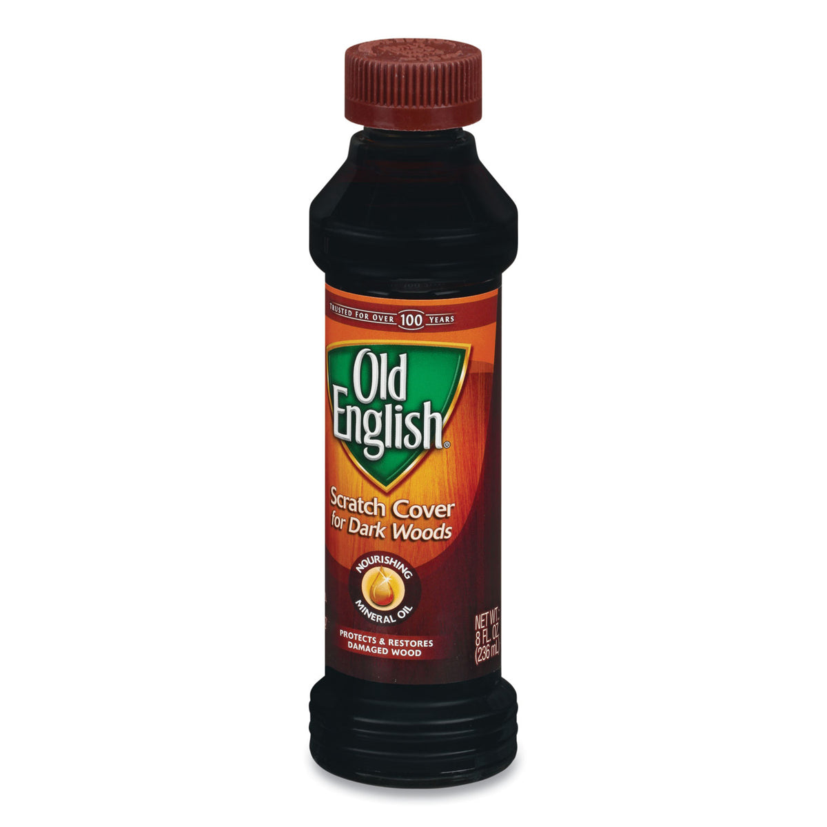 Furniture Scratch Cover, For Dark Woods, 8oz Bottle, Sold as 1 Each