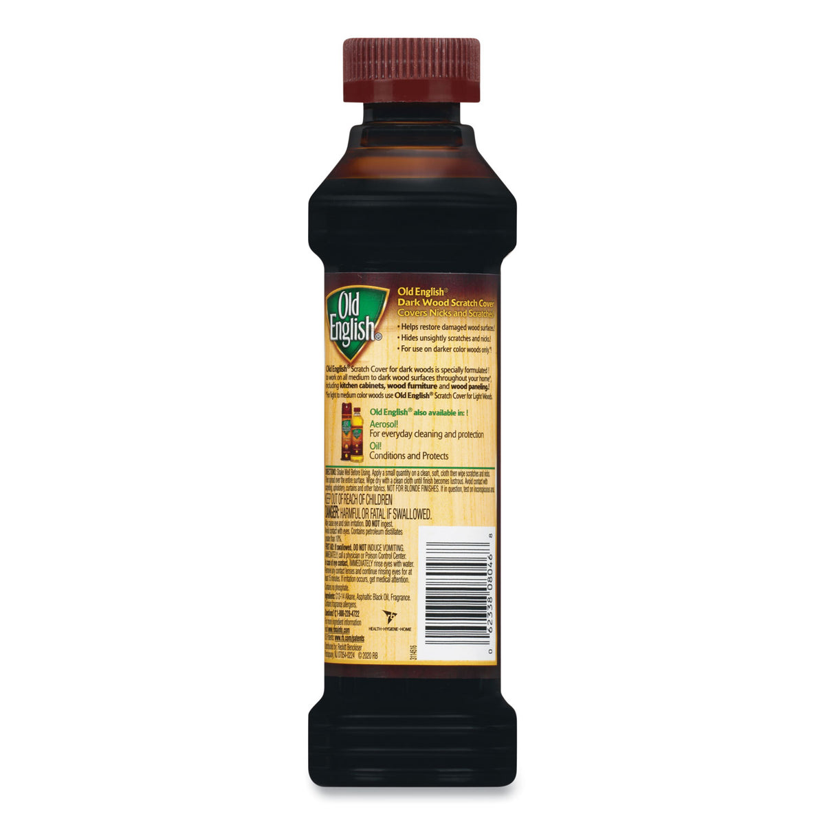 Furniture Scratch Cover, For Dark Woods, 8oz Bottle, Sold as 1 Each