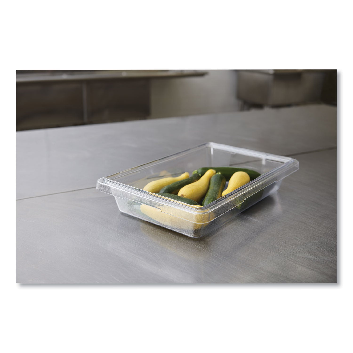 Food/Tote Boxes, 5 gal, 26 x 18 x 3.5, Clear, Plastic - 3