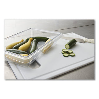 Food/Tote Boxes, 5 gal, 26 x 18 x 3.5, Clear, Plastic