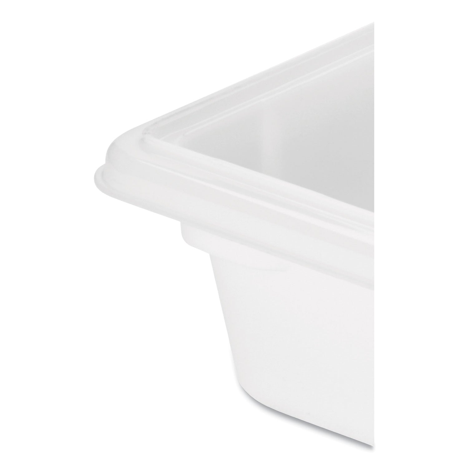 Food/Tote Boxes, 3.5 gal, 18 x 12 x 6, White, Plastic - 