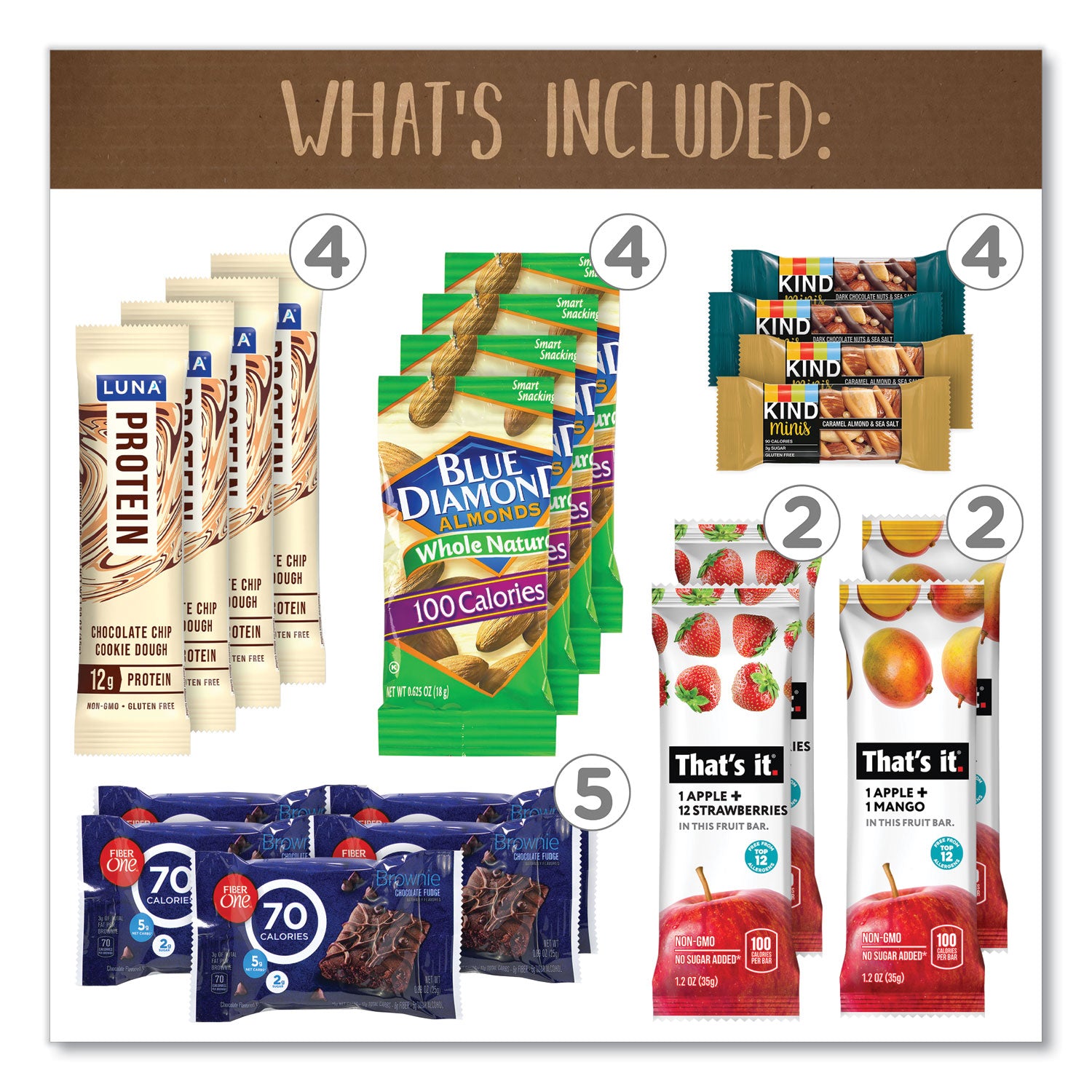 Low Calories Snack Box, 28 Assorted Snacks/Box, Ships in 1-3 Business Days