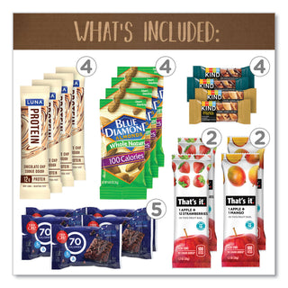 Low Calories Snack Box, 28 Assorted Snacks/Box, Ships in 1-3 Business Days
