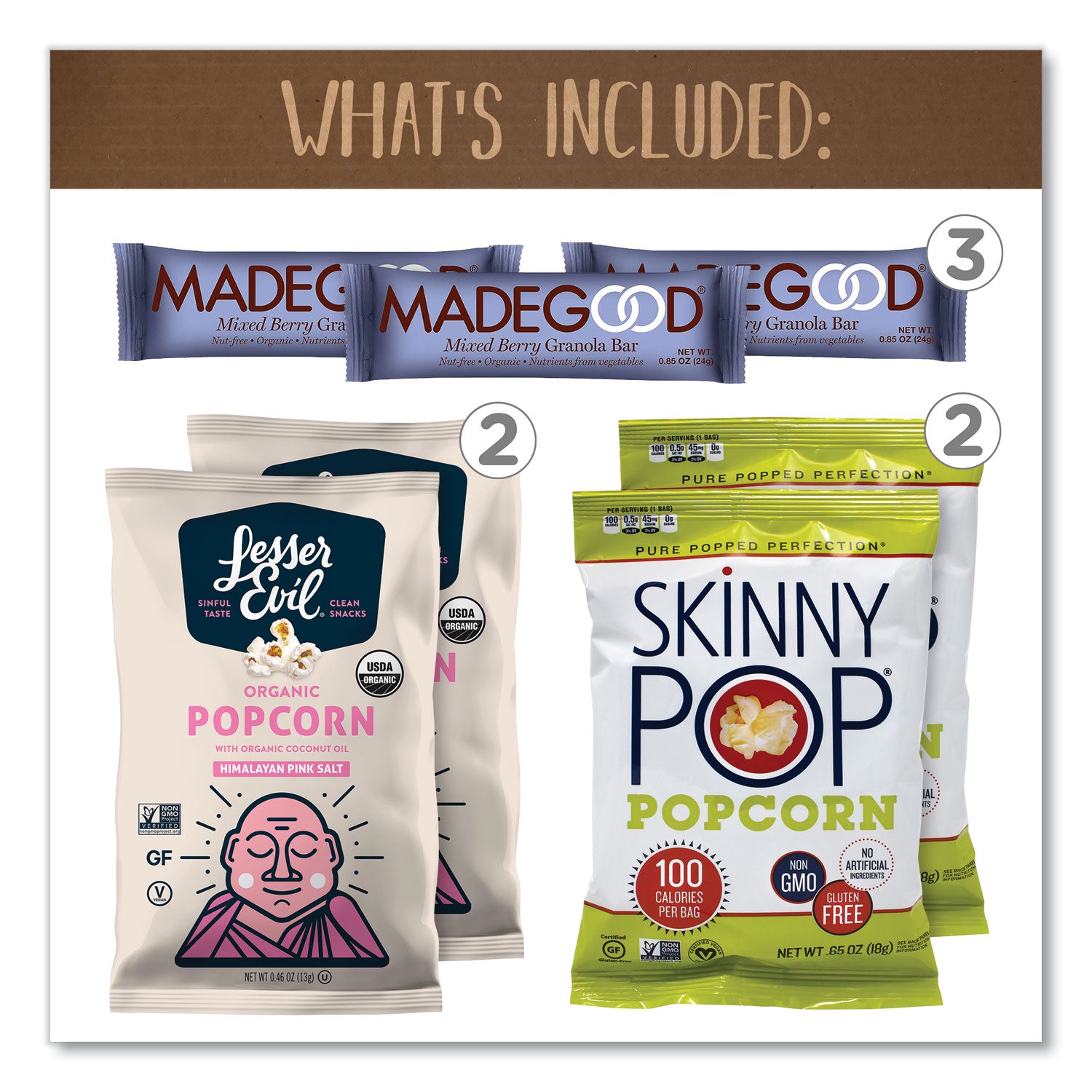 Low Calories Snack Box, 28 Assorted Snacks/Box, Ships in 1-3 Business Days