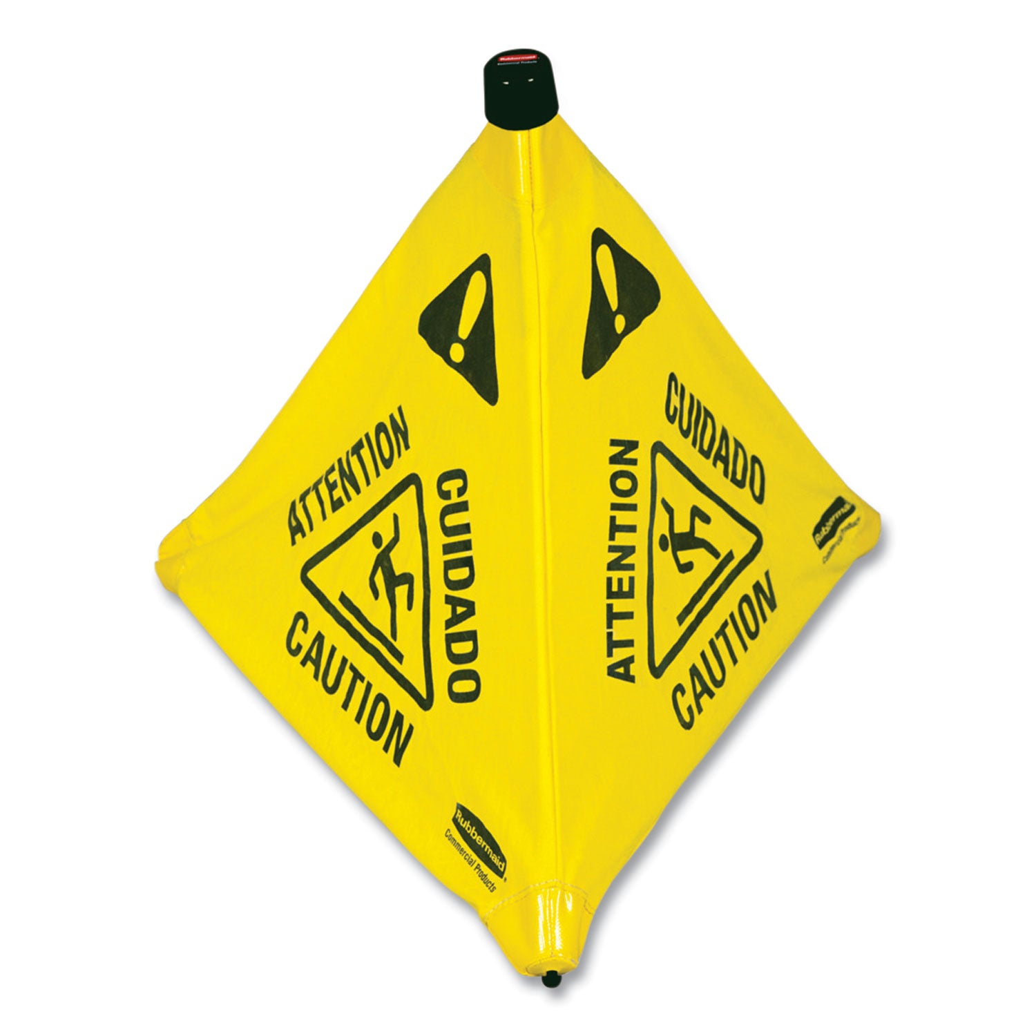 Multilingual Pop-Up Wet Floor Safety Cone, 21 x 21 x 30, Yellow - 