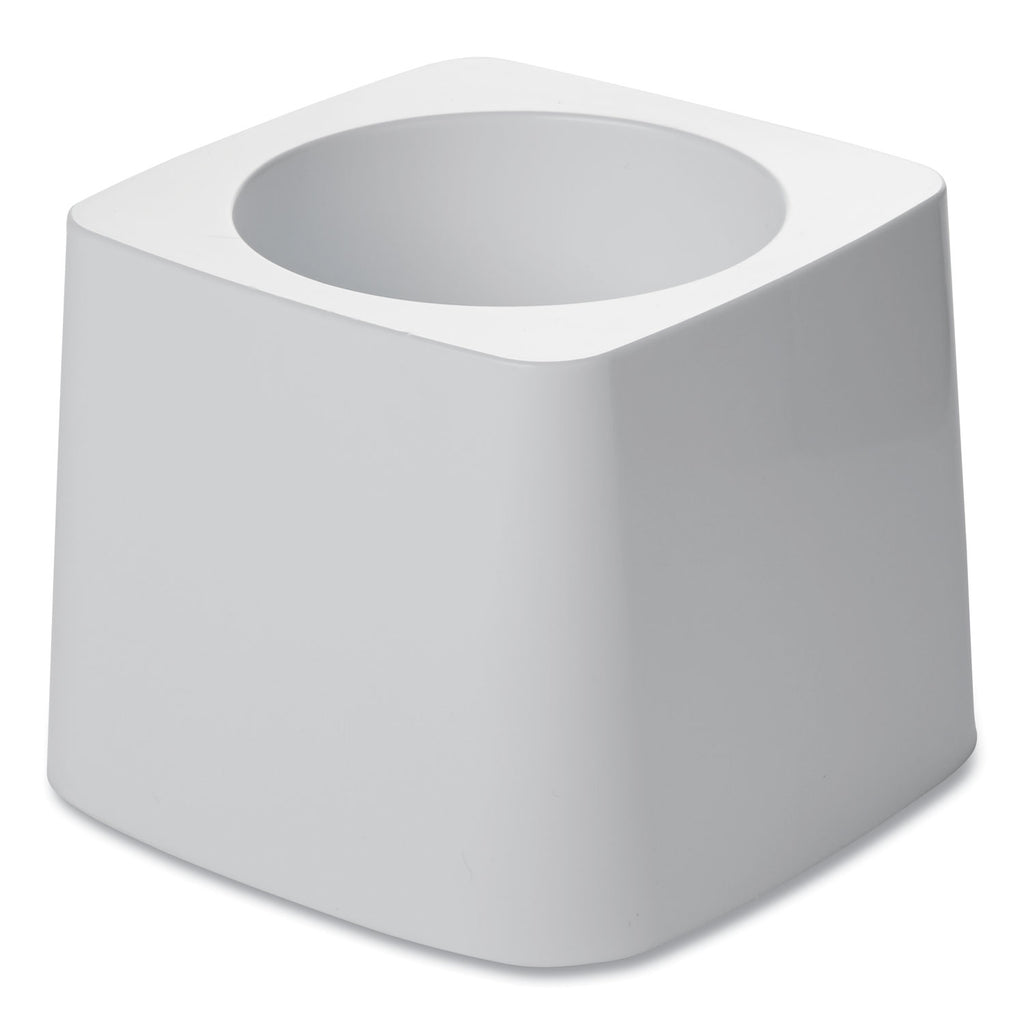 Commercial-Grade Toilet Bowl Brush Holder, White - 