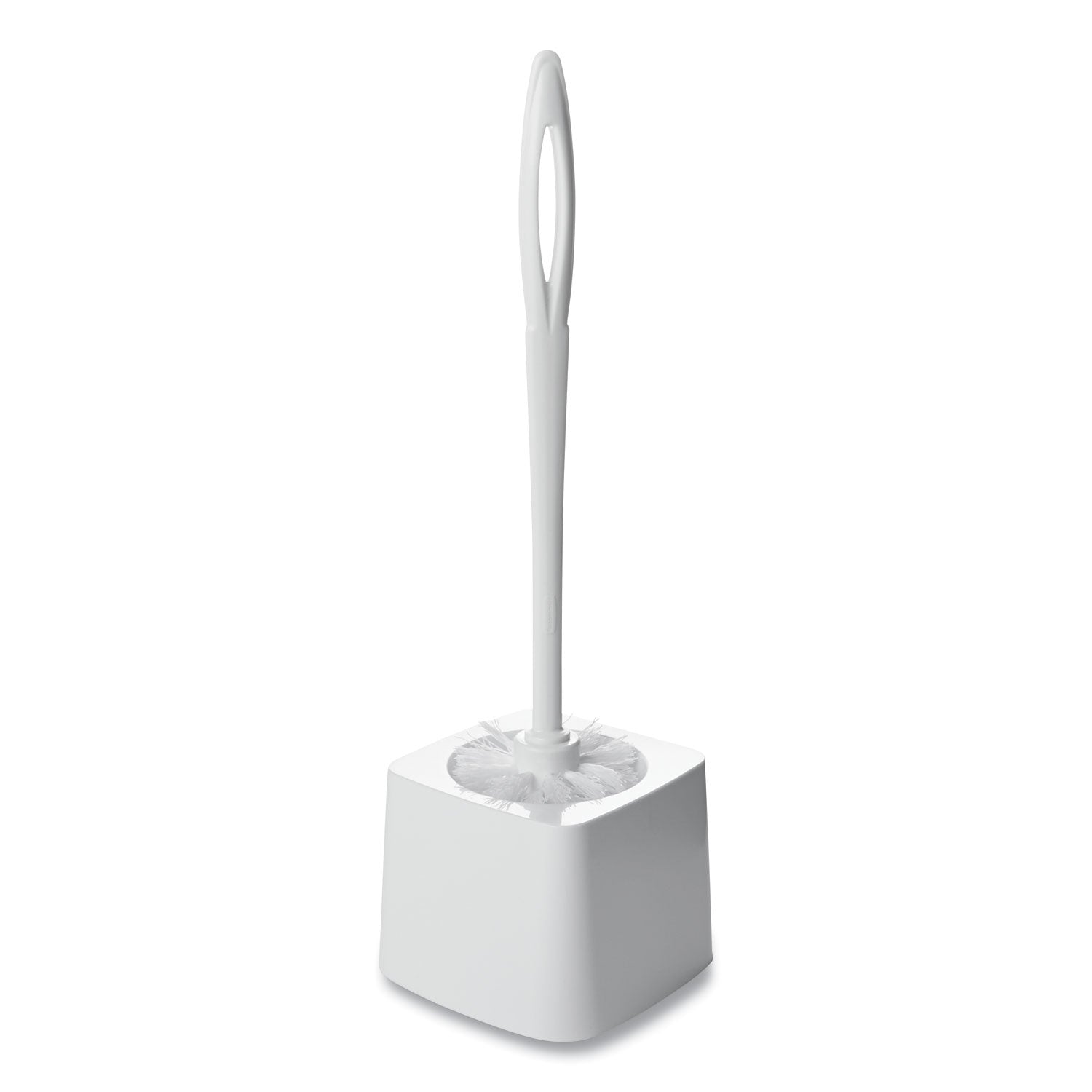 Commercial-Grade Toilet Bowl Brush Holder, White - 