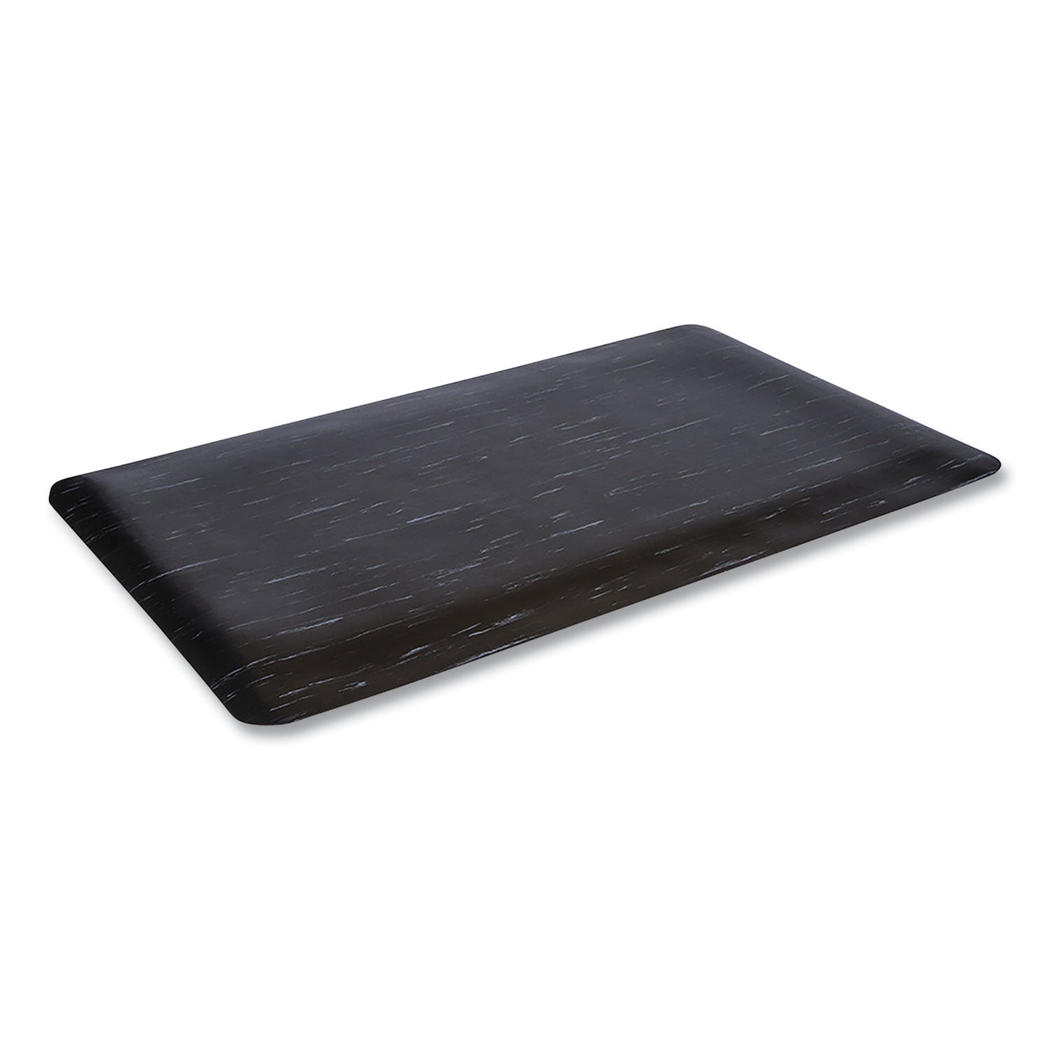 Cushion-Step Marbleized Rubber Mat, 36 x 72, Black - 