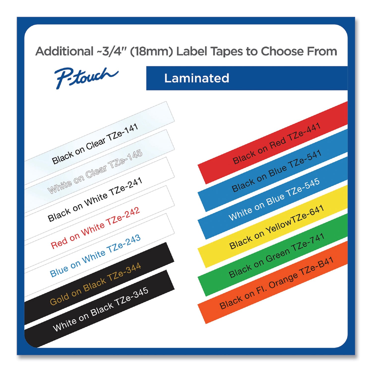 TZe Standard Adhesive Laminated Labeling Tape, 0.7" x 26.2 ft, Black on Yellow