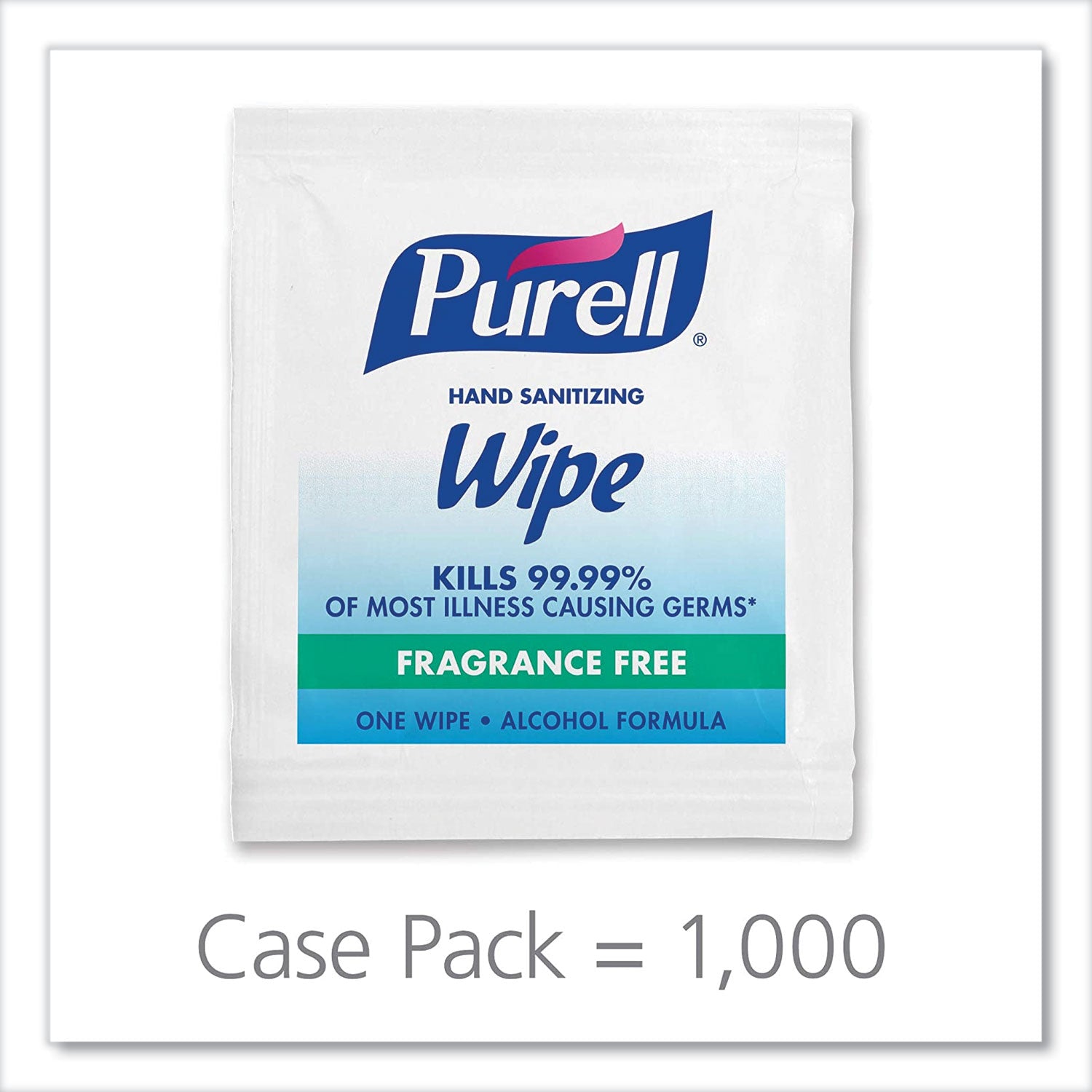 Premoistened Sanitizing Hand Wipes, Individually Wrapped, 5 x 7, 1000/Carton - 2