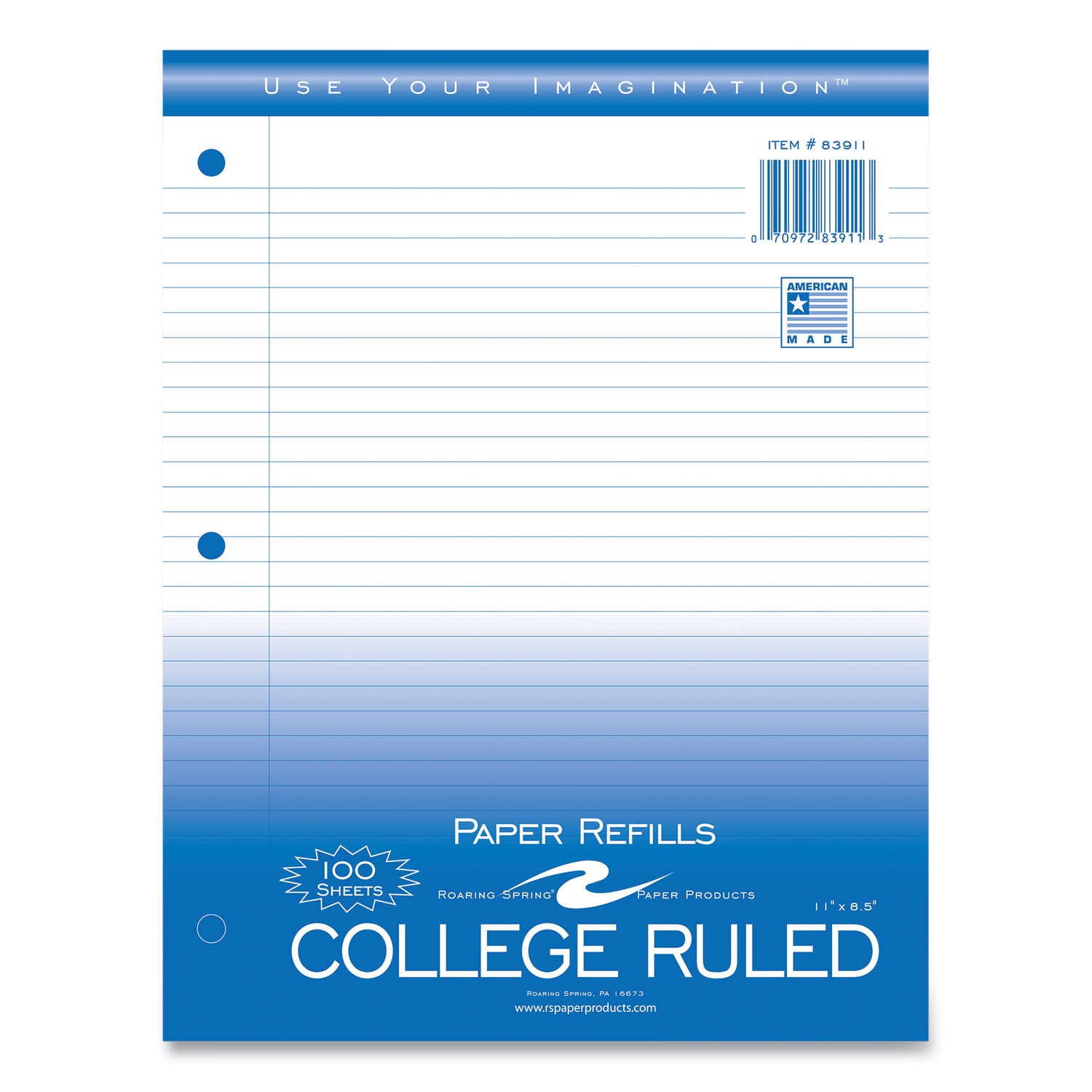 notebook-filler-paper-3-hole-85-x-11-college-rule-100-pack_roa83911 - 1