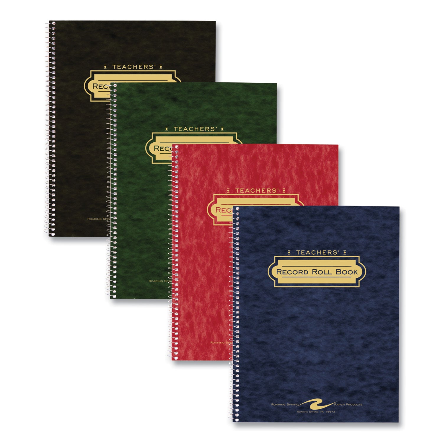 Teacher's Record Roll Book, Five to Six Week Term: Two-Page Spread (50 Students), 11 x 8.5, Green/Gold Cover - 