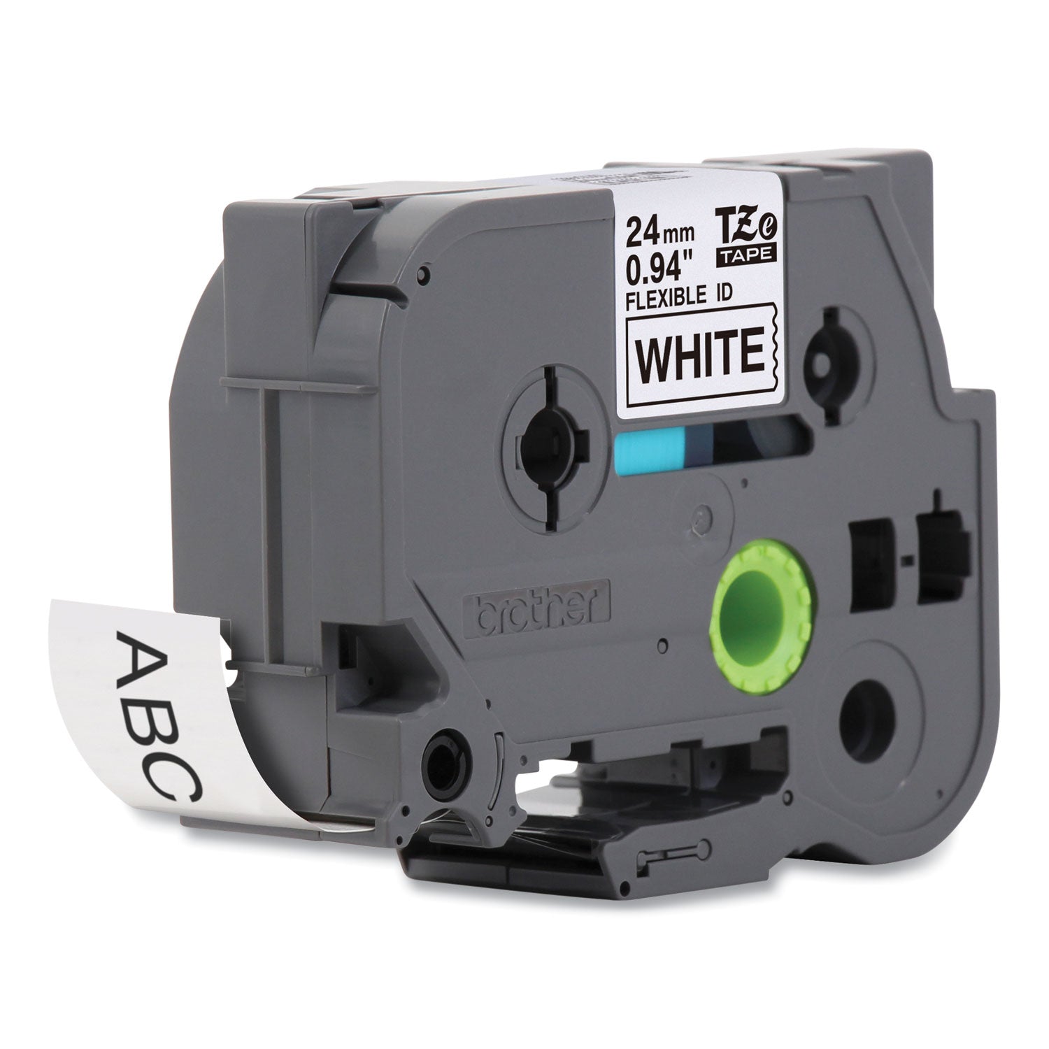 TZe Flexible Tape Cartridge for P-Touch Labelers, 0.94" x 26.2 ft, Black on White