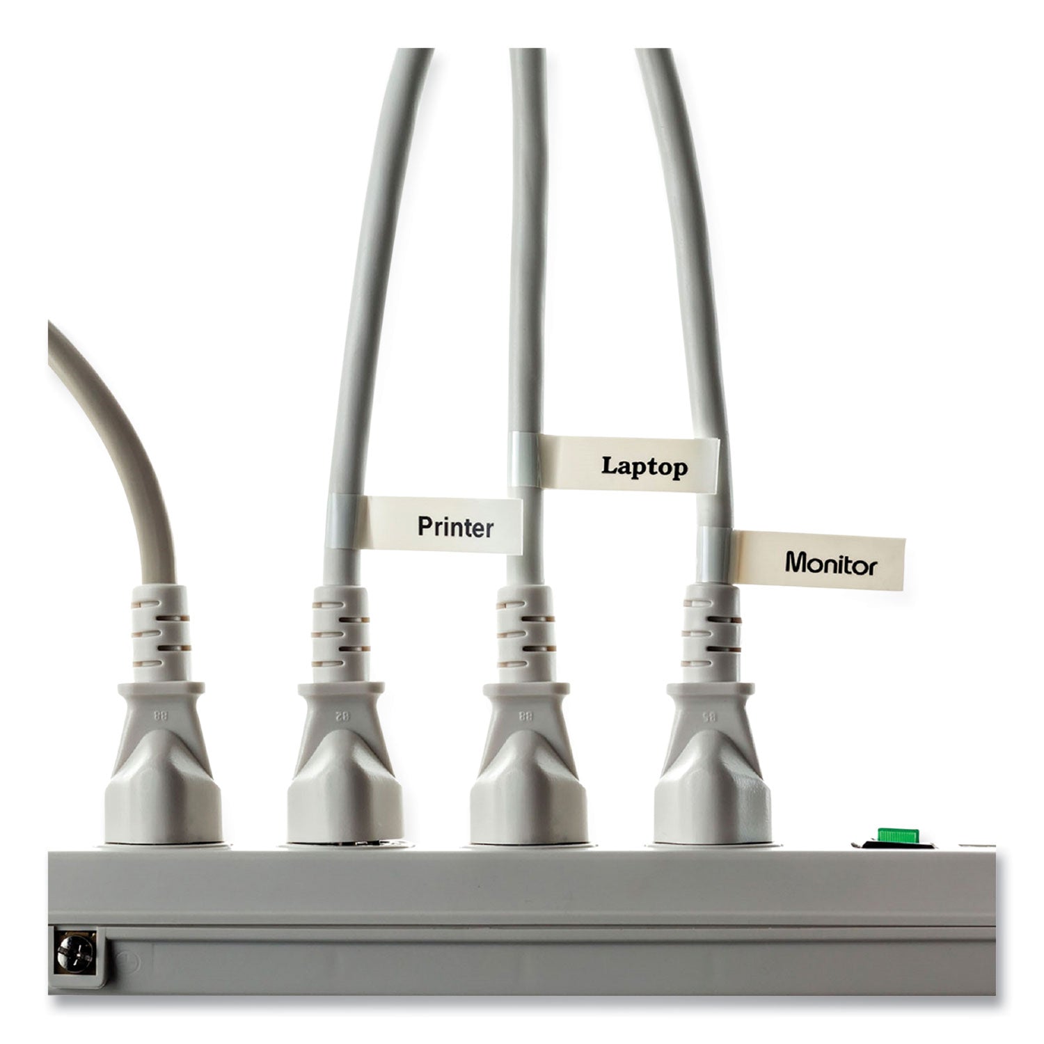 Flexible ID Tape, 0.47" x 26.2 ft, Black on White - 4