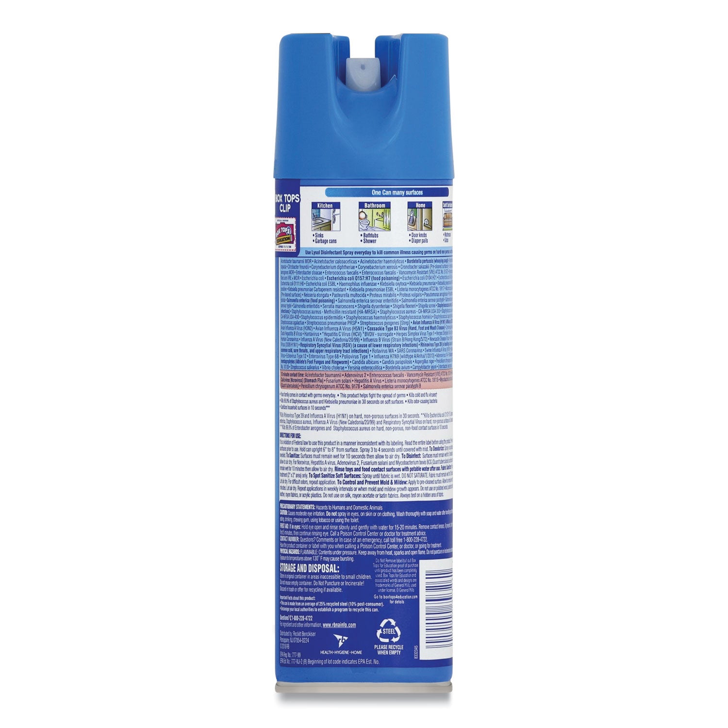 Disinfectant Spray, Spring Waterfall Scent, 19 oz Aerosol Spray - 