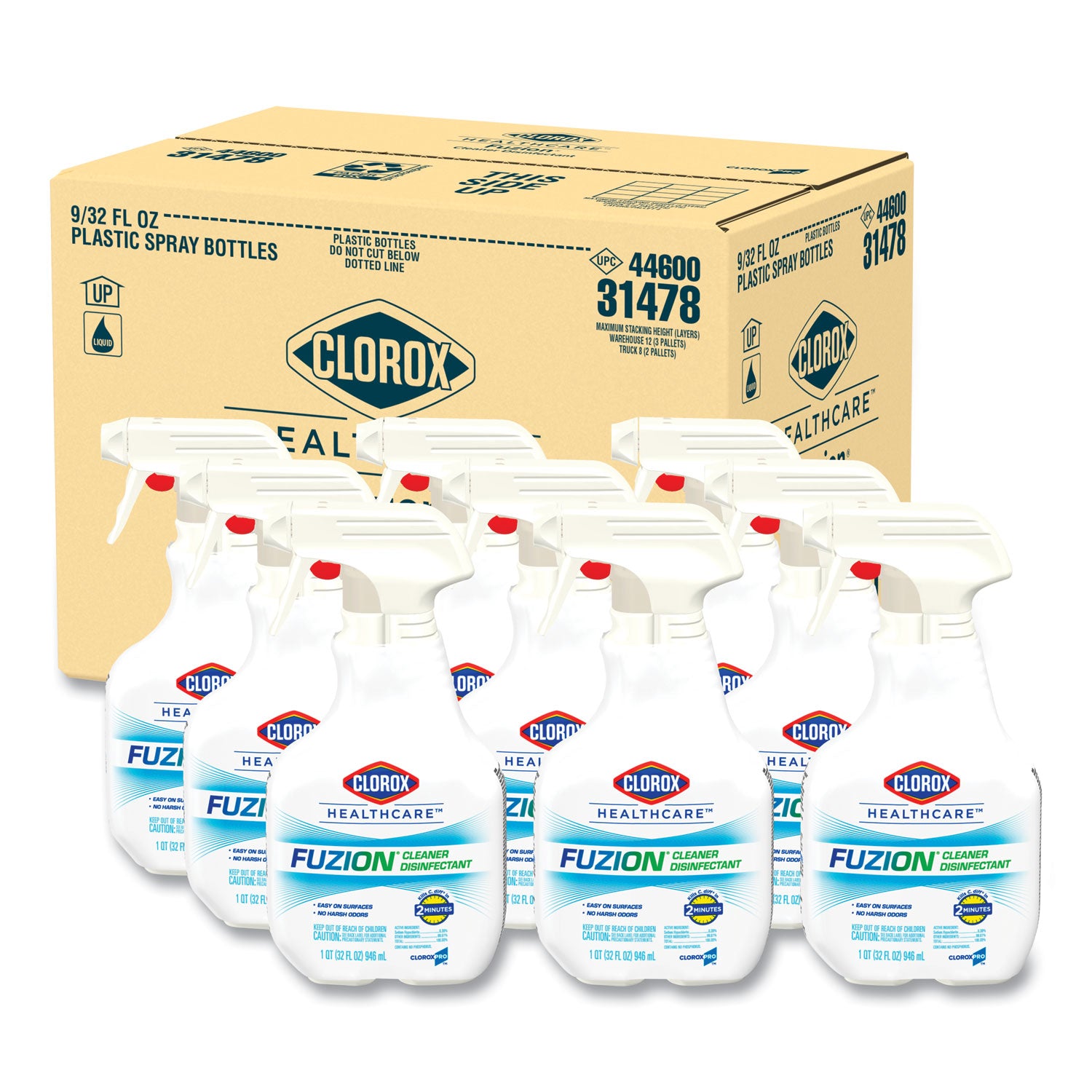 fuzion-cleaner-disinfectant-unscented-32-oz-spray-bottle-9-carton_clo31478 - 1