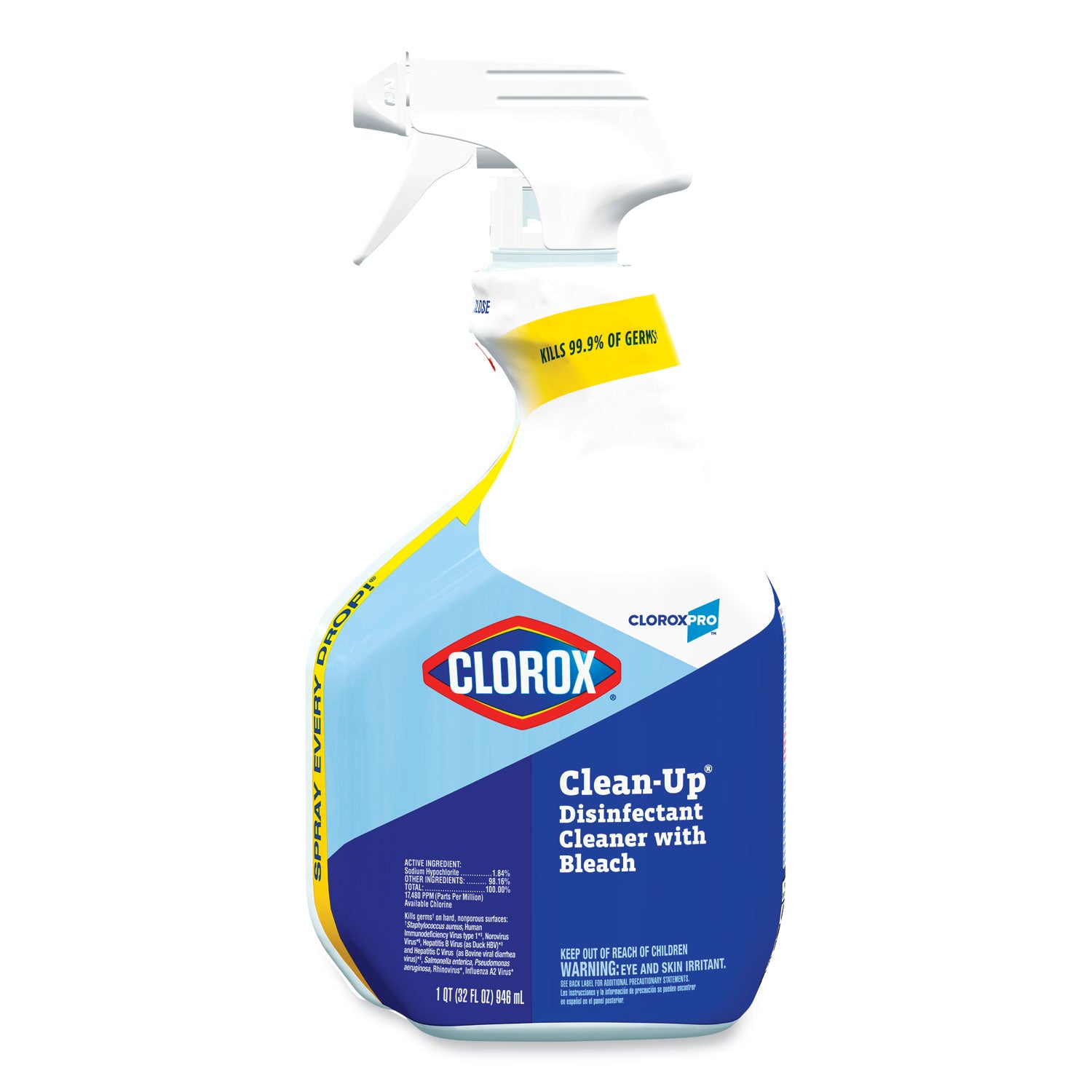 Clorox Pro Clorox Clean-up, 32 oz Smart Tube Spray, 9/Carton - 