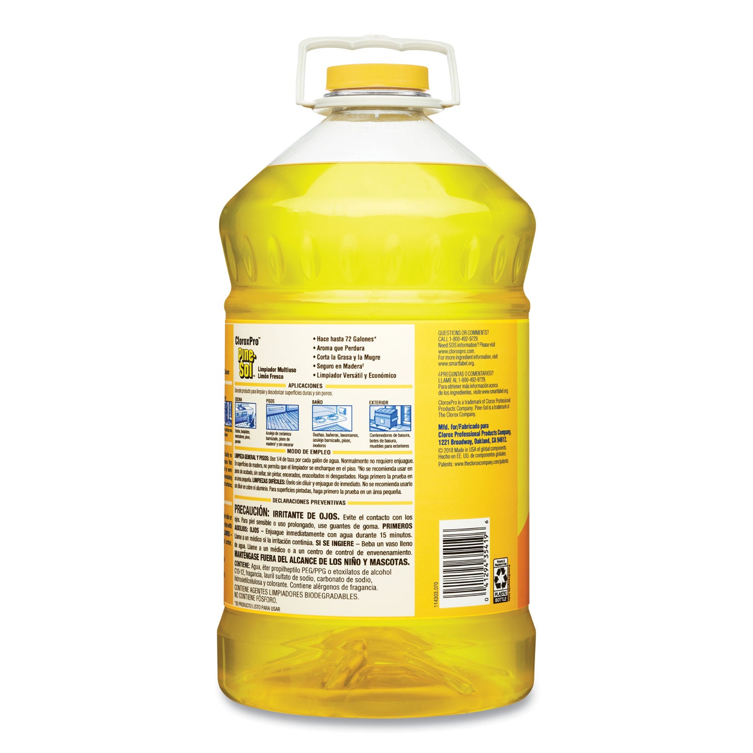 All Purpose Cleaner, Lemon Fresh, 144 oz Bottle, 3/Carton - 