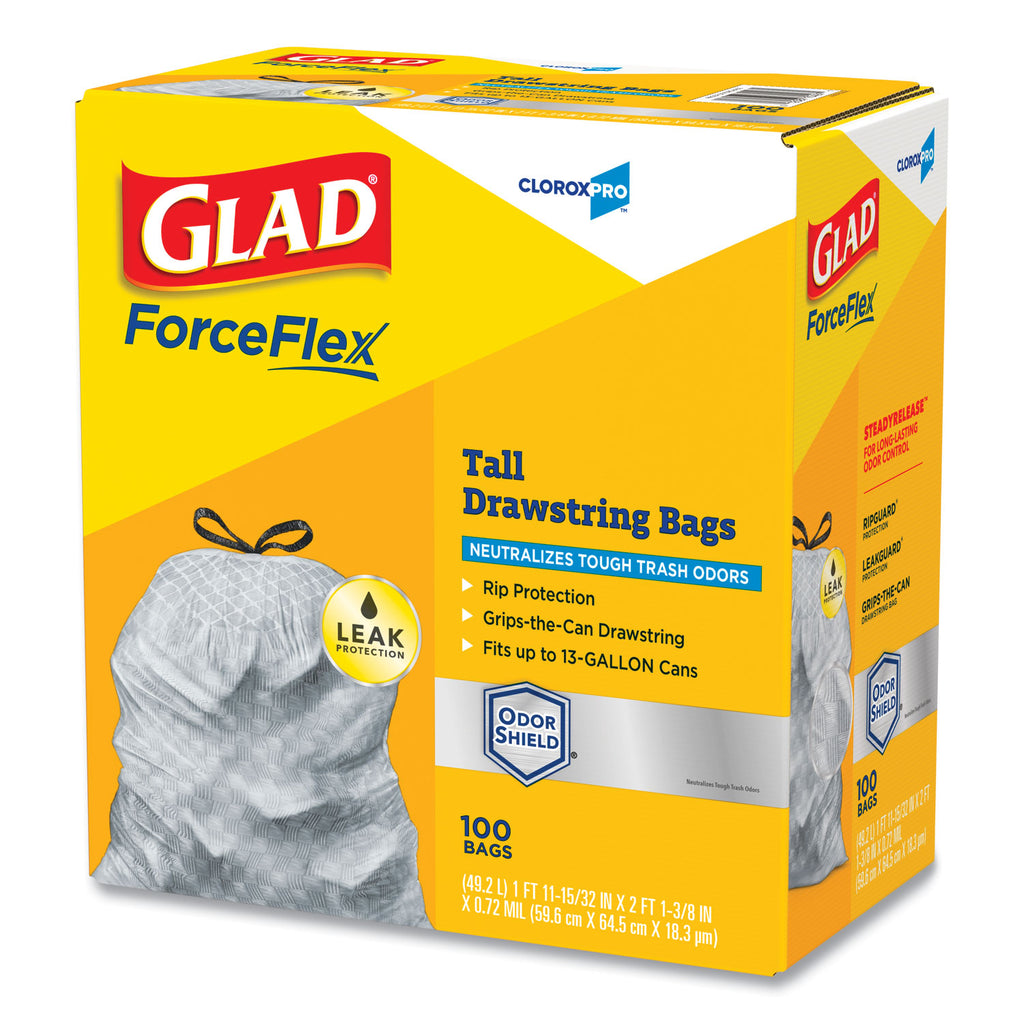 forceflex-tall-kitchen-drawstring-trash-bags-13-gal-072-mil-2375-x-2488-gray-100-box_clo70427 - 3