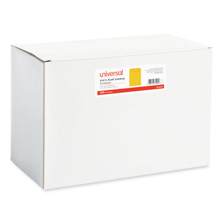 Self-Stick Open End Catalog Envelope, #10 1/2, Square Flap, Self-Adhesive Closure, 9 x 12, Brown Kraft, 250/Box - 