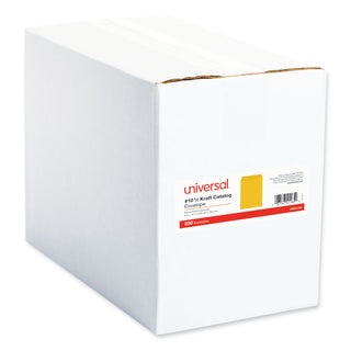 Catalog Envelope, 28 lb Bond Weight Kraft, #10 1/2, Square Flap, Gummed Closure, 9 x 12, Brown Kraft, 250/Box - 