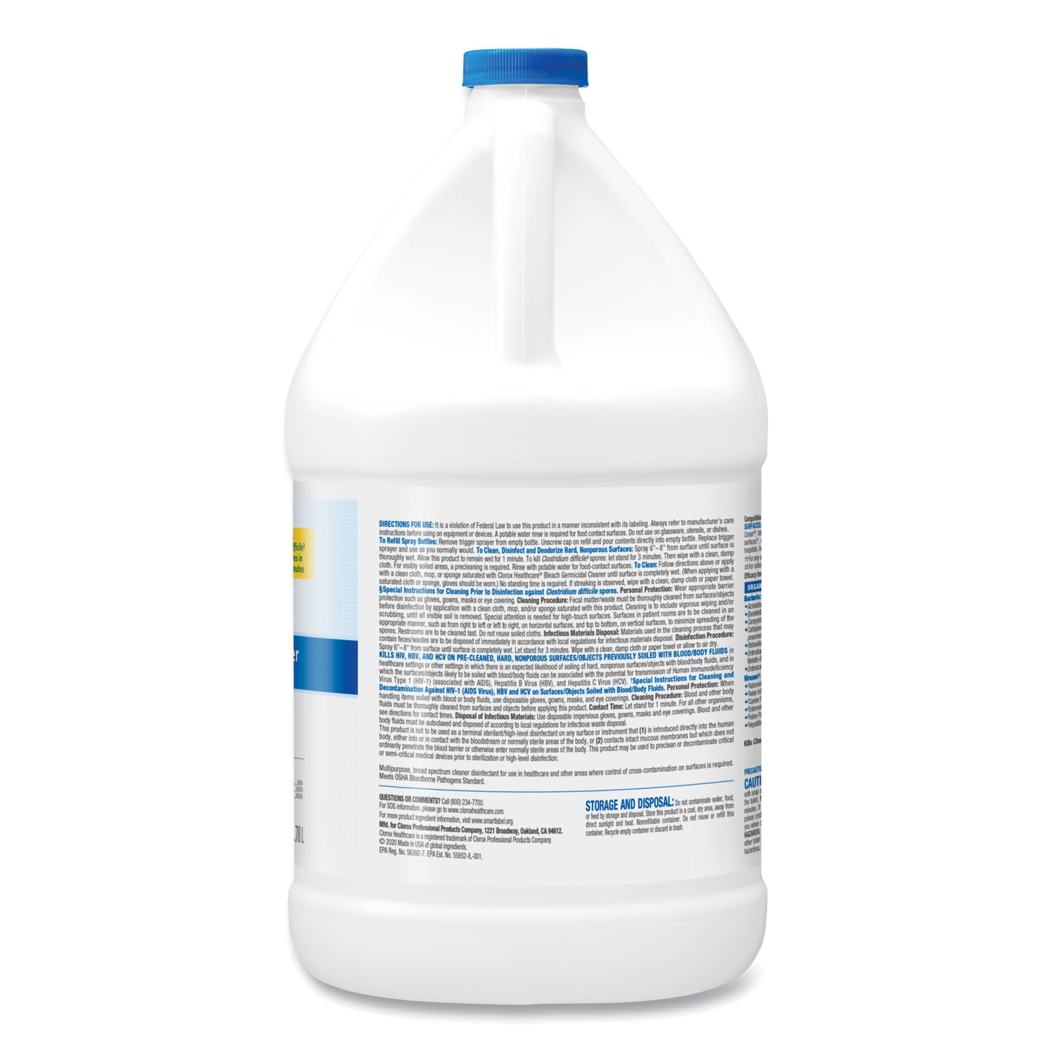 Bleach Germicidal Cleaner, 128 oz Refill Bottle - 